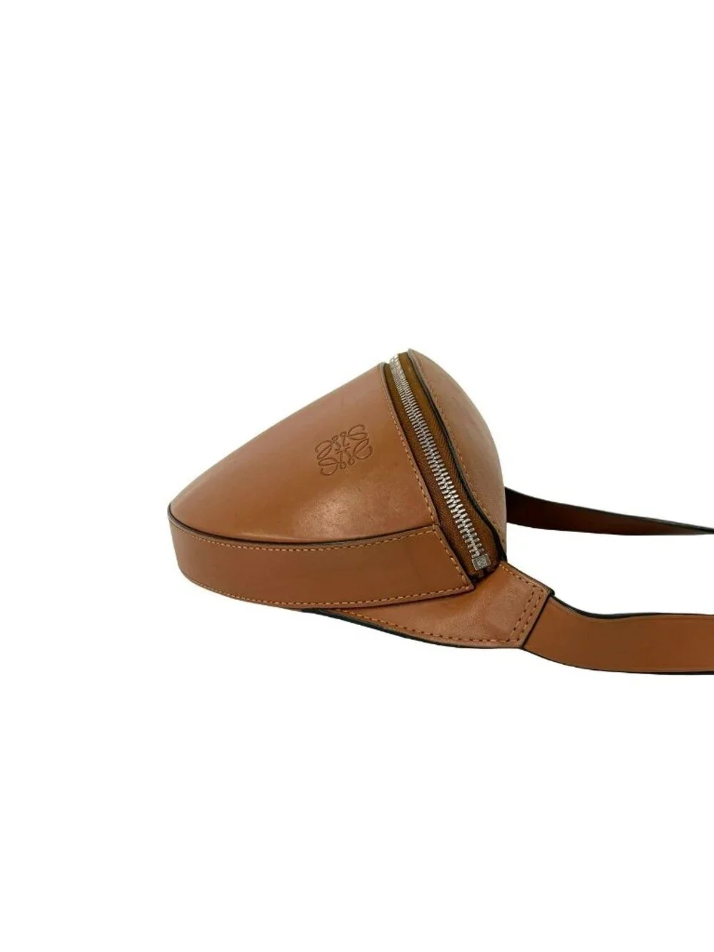 Loewe Bum Bag Anagram Logo Embossed Leather Pochette Brown